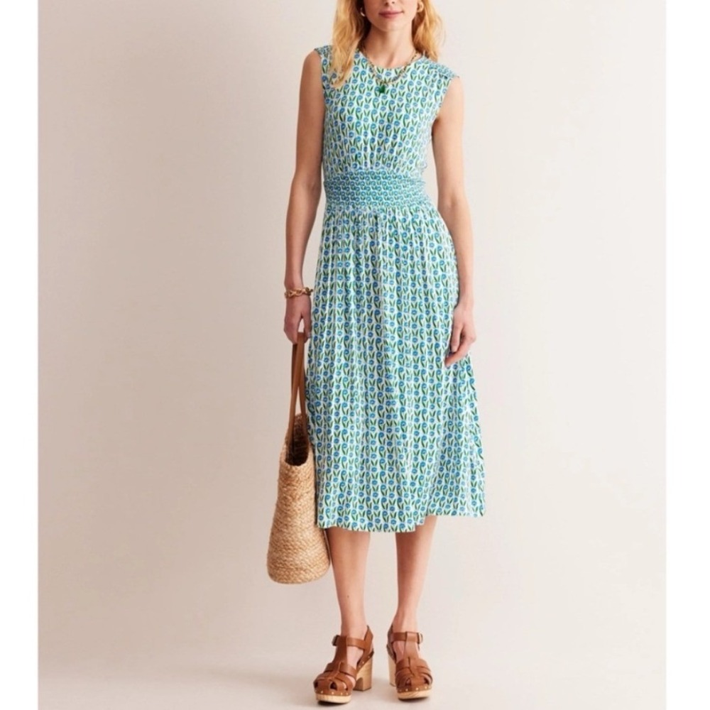Boden Thea Sleeveless A-Line Summer Dress - Picture 13 of 14